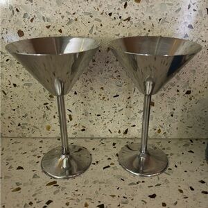 Stainless Steel Martini Glass Set